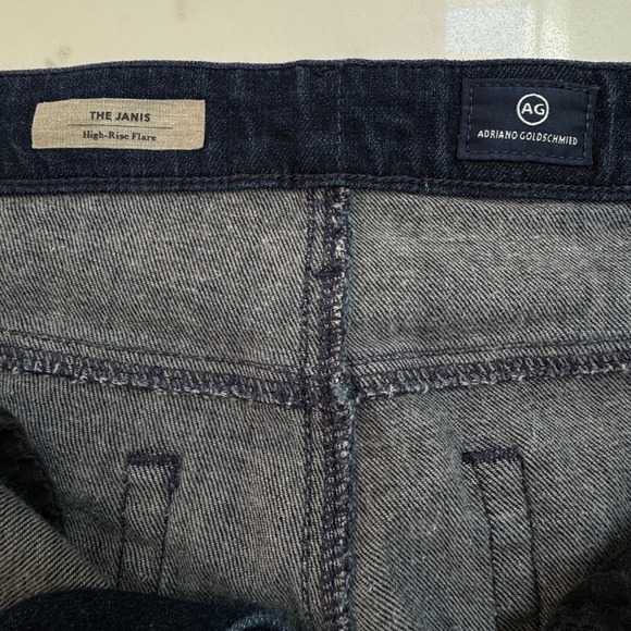 Adriano Goldschmied The Janis High Rise Dark Wash Flare Jeans Size 31R - Picture 4 of 11